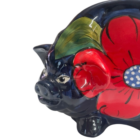 TUROV California Ceramics Hand Painted Pig Figure Statue Kitchen Home Decor - Picture 4 of 12